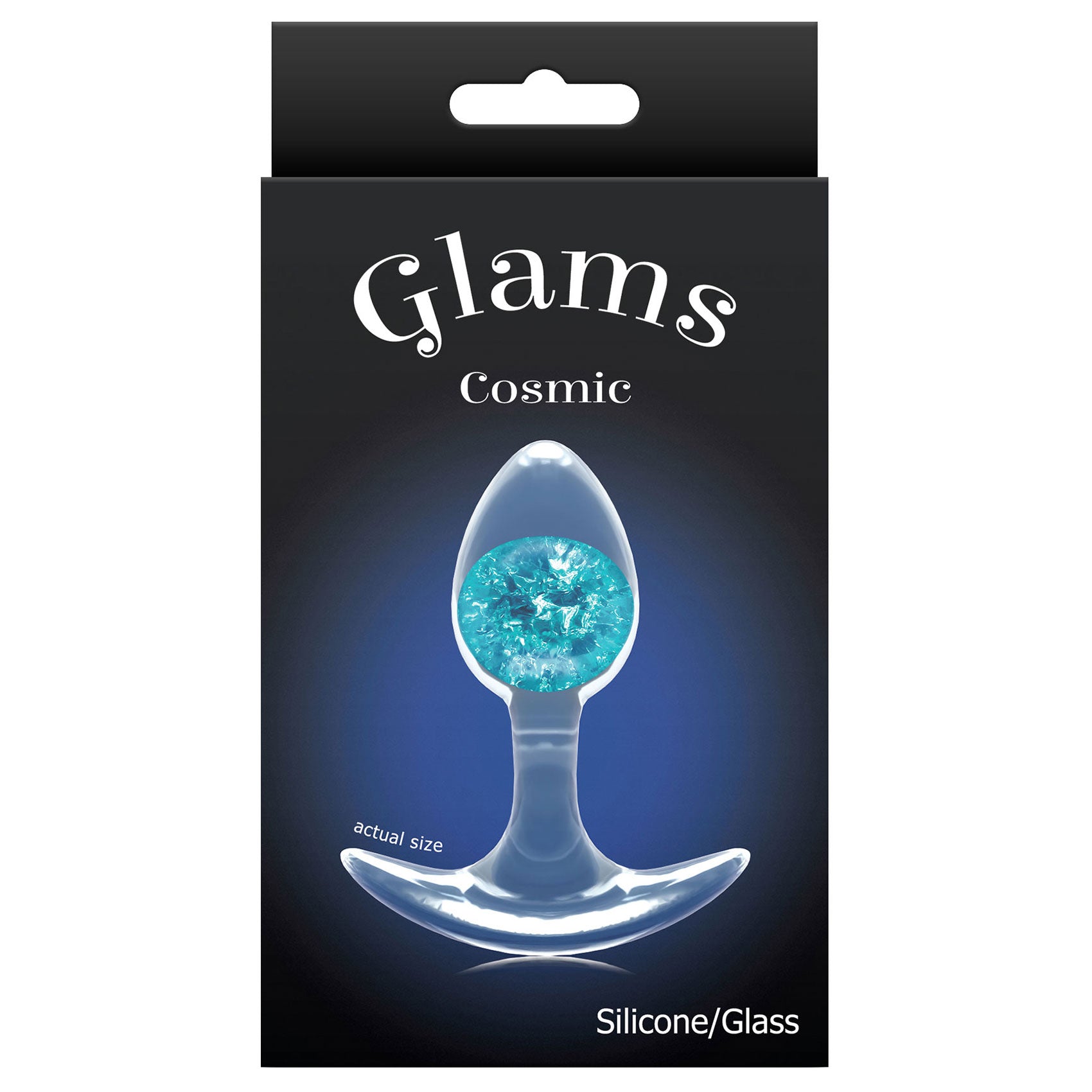Cosmic Glams Silicone Anal Plug - Small, Blue