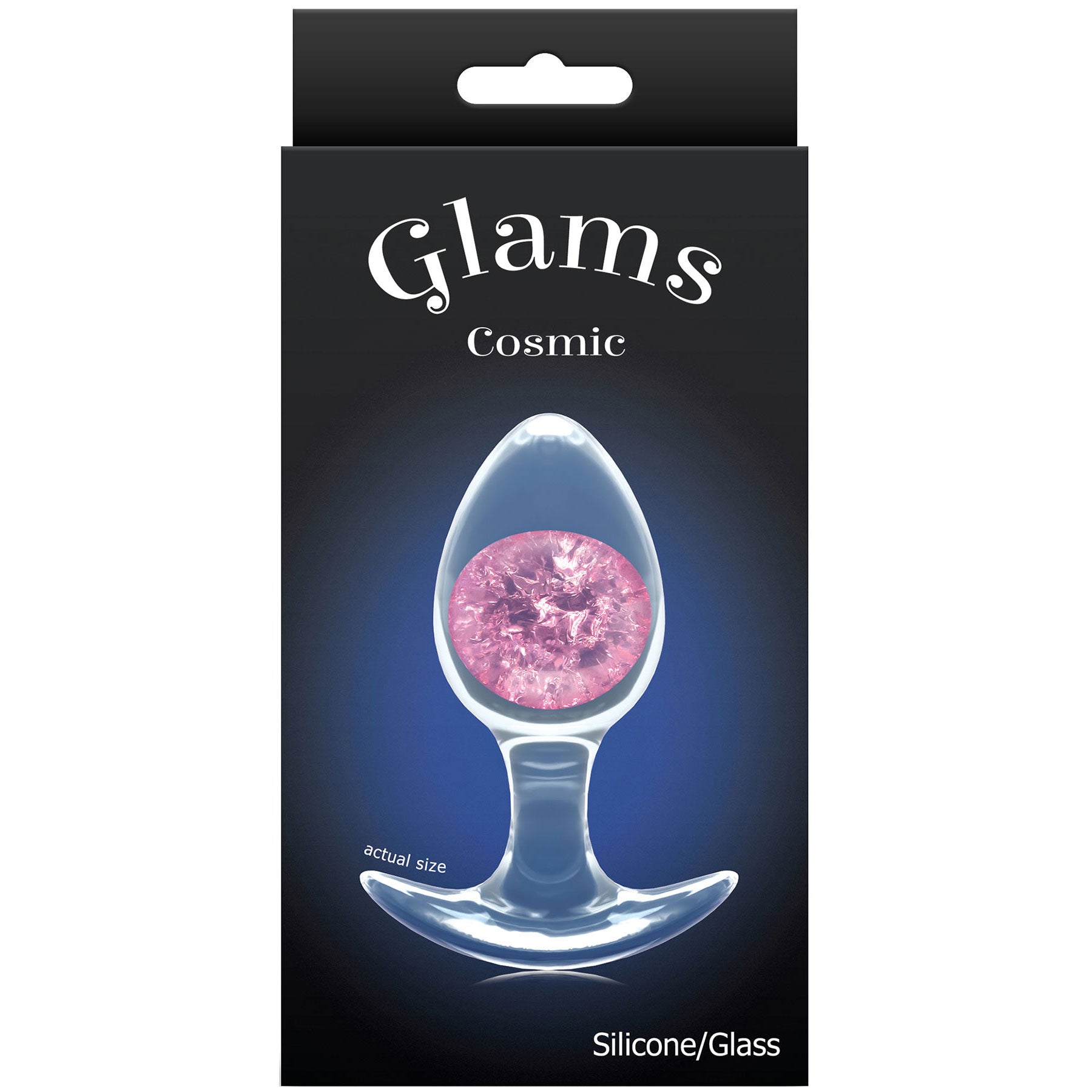 Cosmic Glams Silicone Anal Plug - Medium, Pink