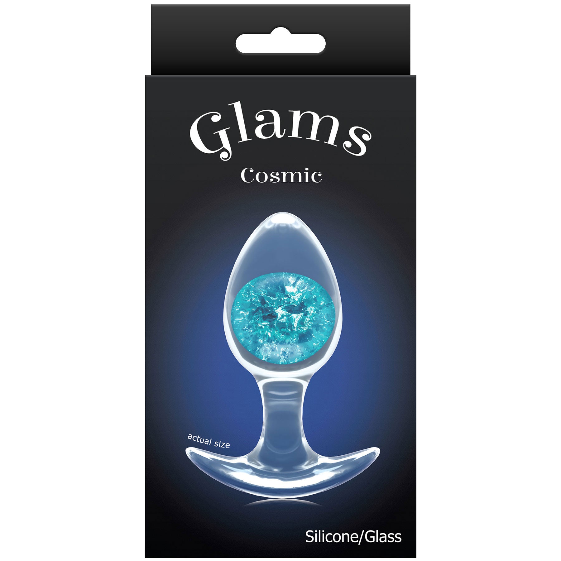 Cosmic Glams Silicone Anal Plug - Medium, Blue