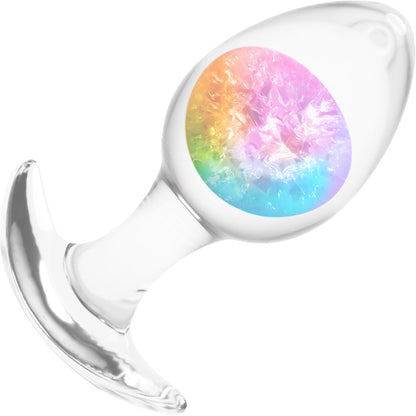Cosmic Glams Silicone Anal Plug - Medium, Rainbow