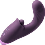 Inya Caprice Rechargeable Silicone Thrusting Dual Stimulation Vibrator - Purple