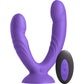 INYA Duet Rechargeable Silicone Vibrating Double Dildo With Remote - Purple