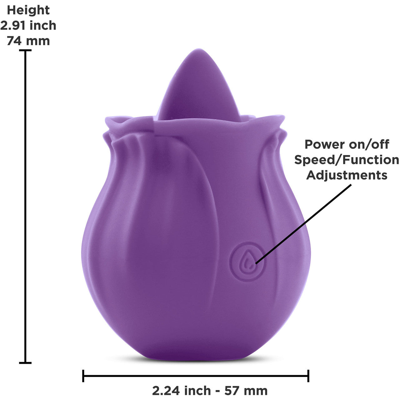 Inya The Kiss Rechargeable Silicone Clitoral Stimulator - Purple