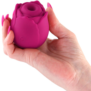 INYA The Vibrating Rose Silicone Rechargeable Clitoral Stimulator - Red