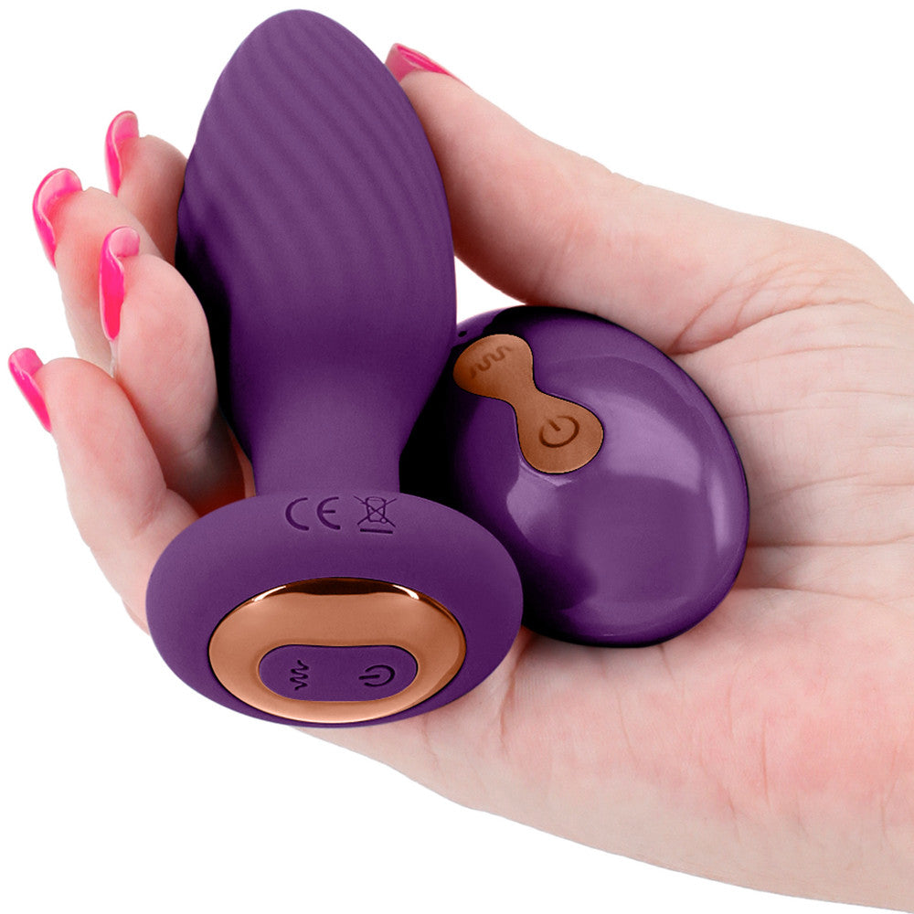 Inya Alpine Rechargeable Silicone Anal Plug With Remote - Purple Inya Alpine Rechargeable Silicone Anal Plug With Remote - Purple