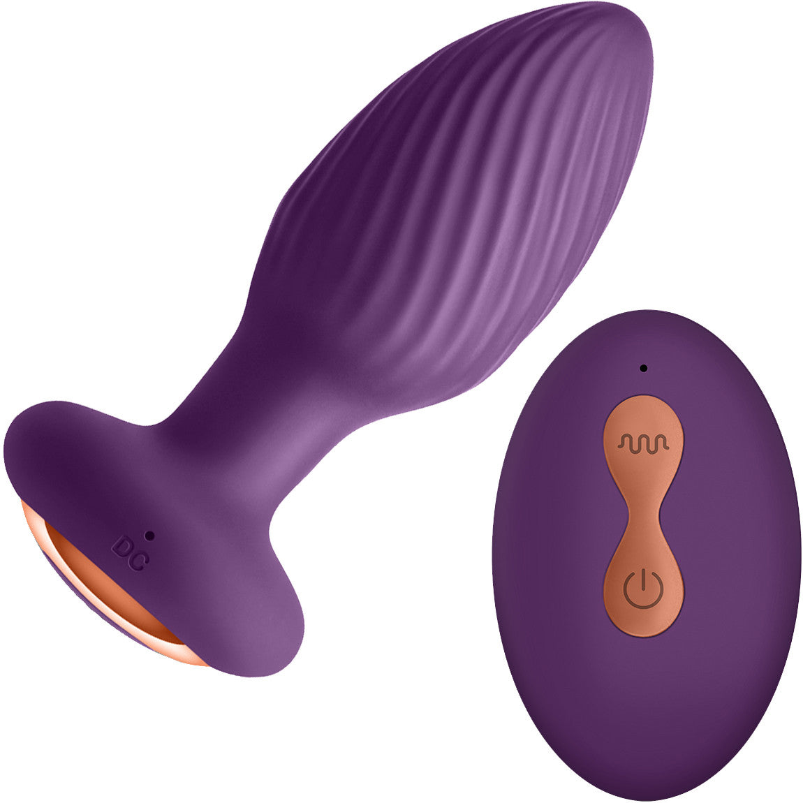 Inya Alpine Rechargeable Silicone Anal Plug With Remote - Purple