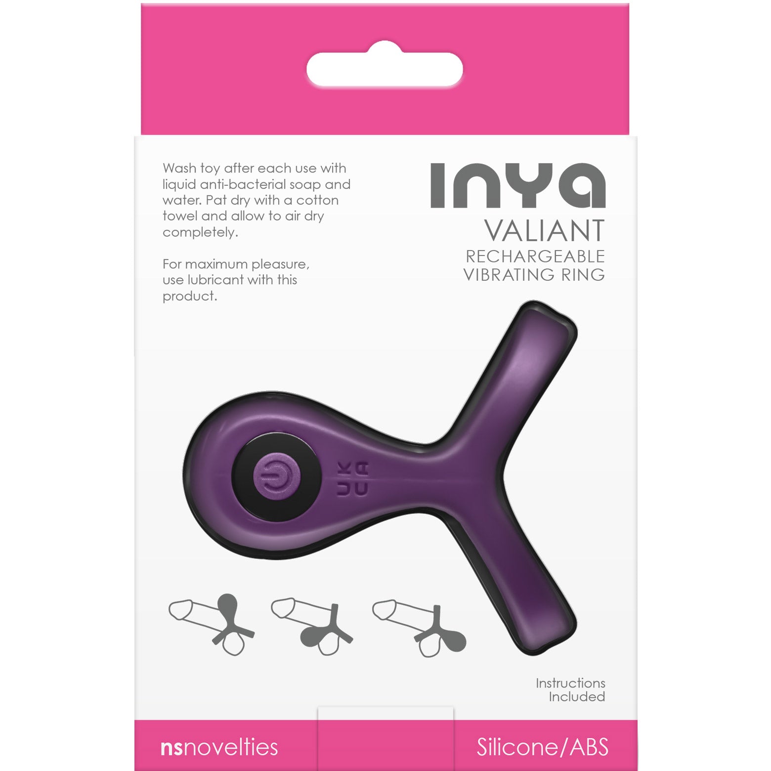 INYA Valiant Silicone Vibrating Cock & Ball Ring By NS Novelties