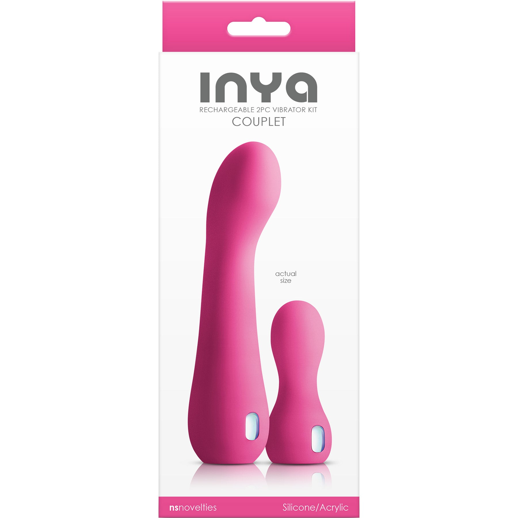INYA Couplet Rechargeable Silicone 2 Piece Vibrator Set By NS Novelties