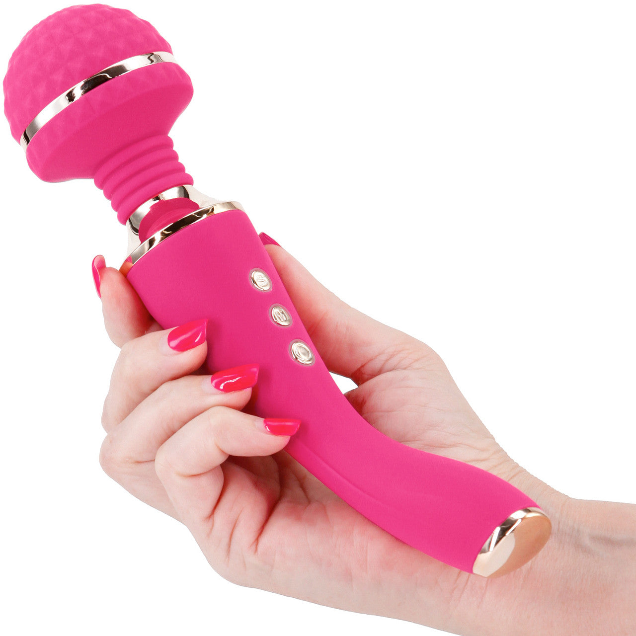 Sugar Pop Bliss Silicone Rechargeable Wand Style Vibrator - Pink