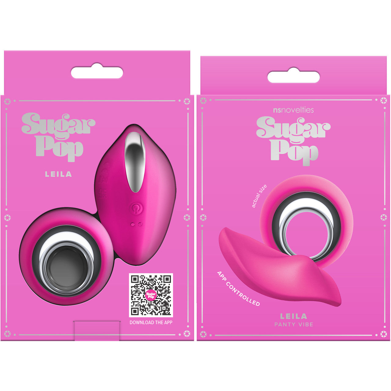 Sugar Pop Leila Rechargeable Silicone App Enabled Panty Vibe With Remote - Pink