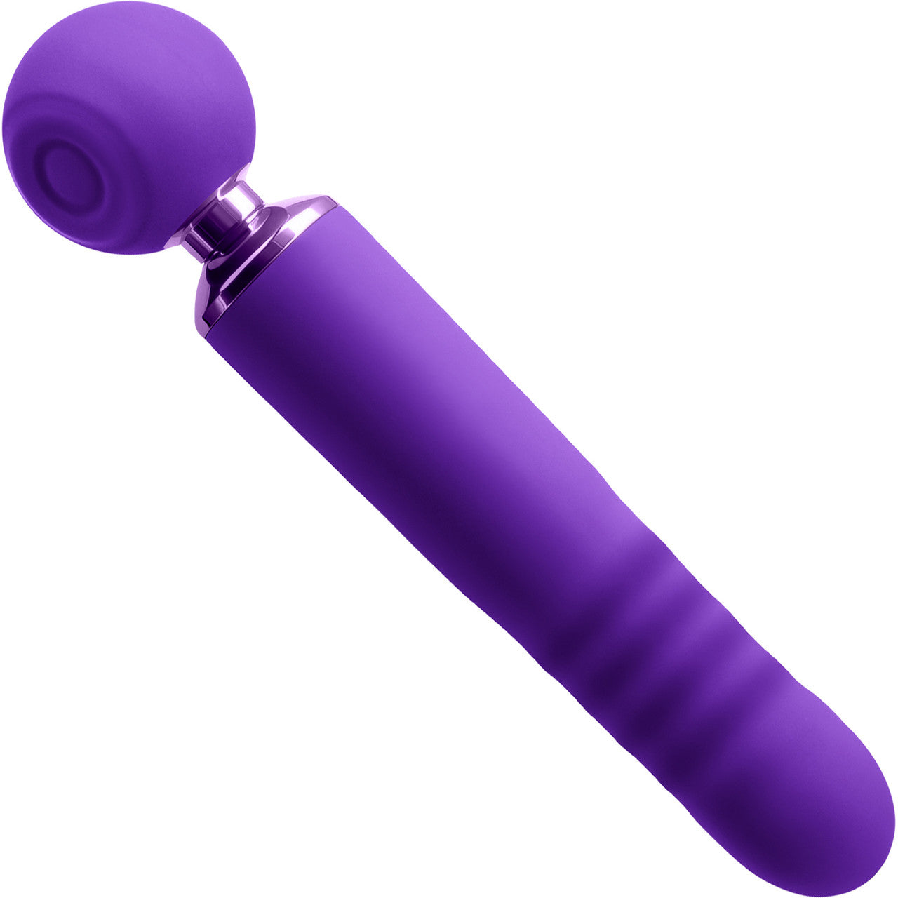 Revel Fae Rechargeable Silicone Vibrating Air Pulse Clitoral Stimulator With Thruster - Purple