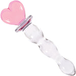 Crystal Heart of Glass Dildo - Pink