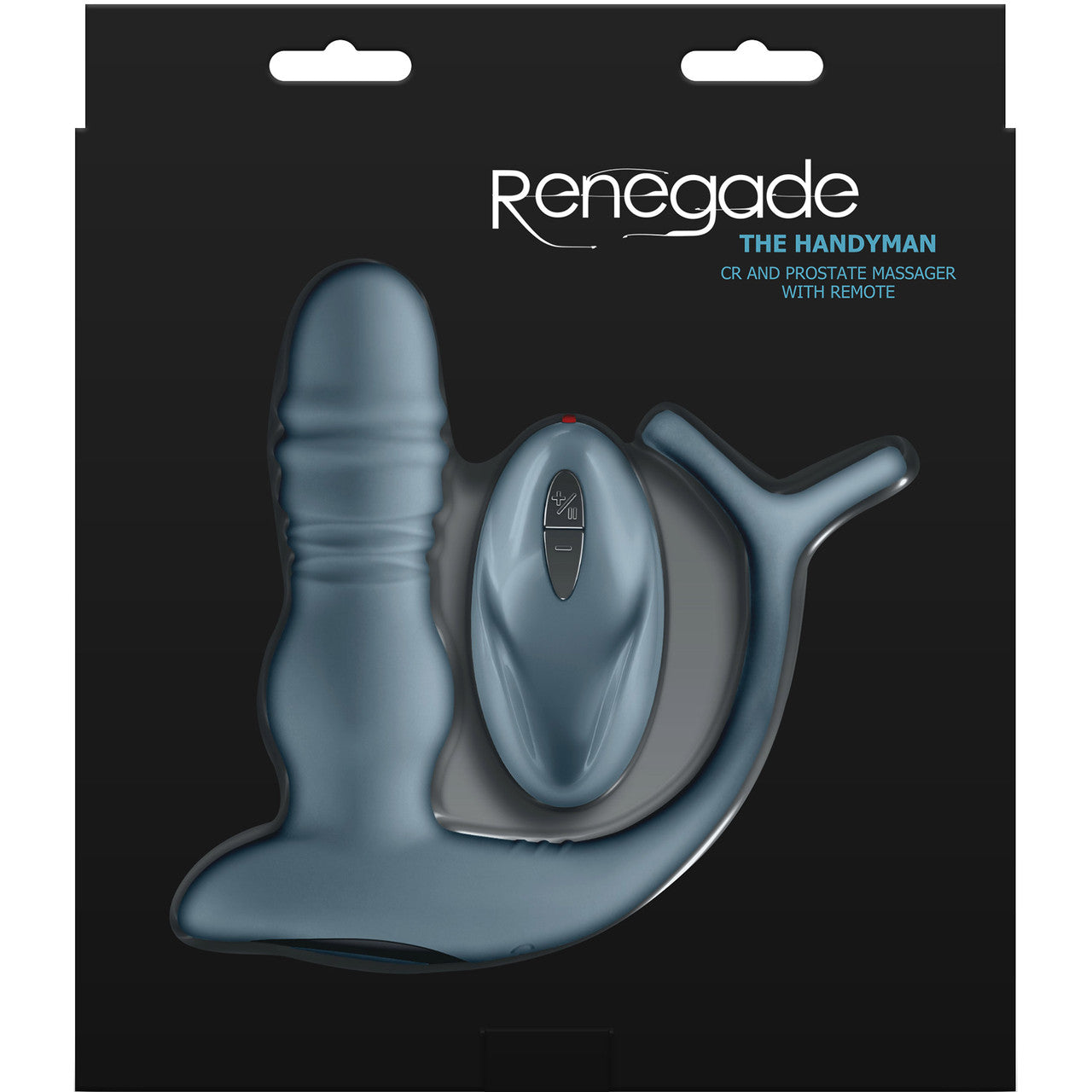 Renegade The Handyman Cock Ring & Thrusting Vibrating Prostate Massager With Remote - Gray