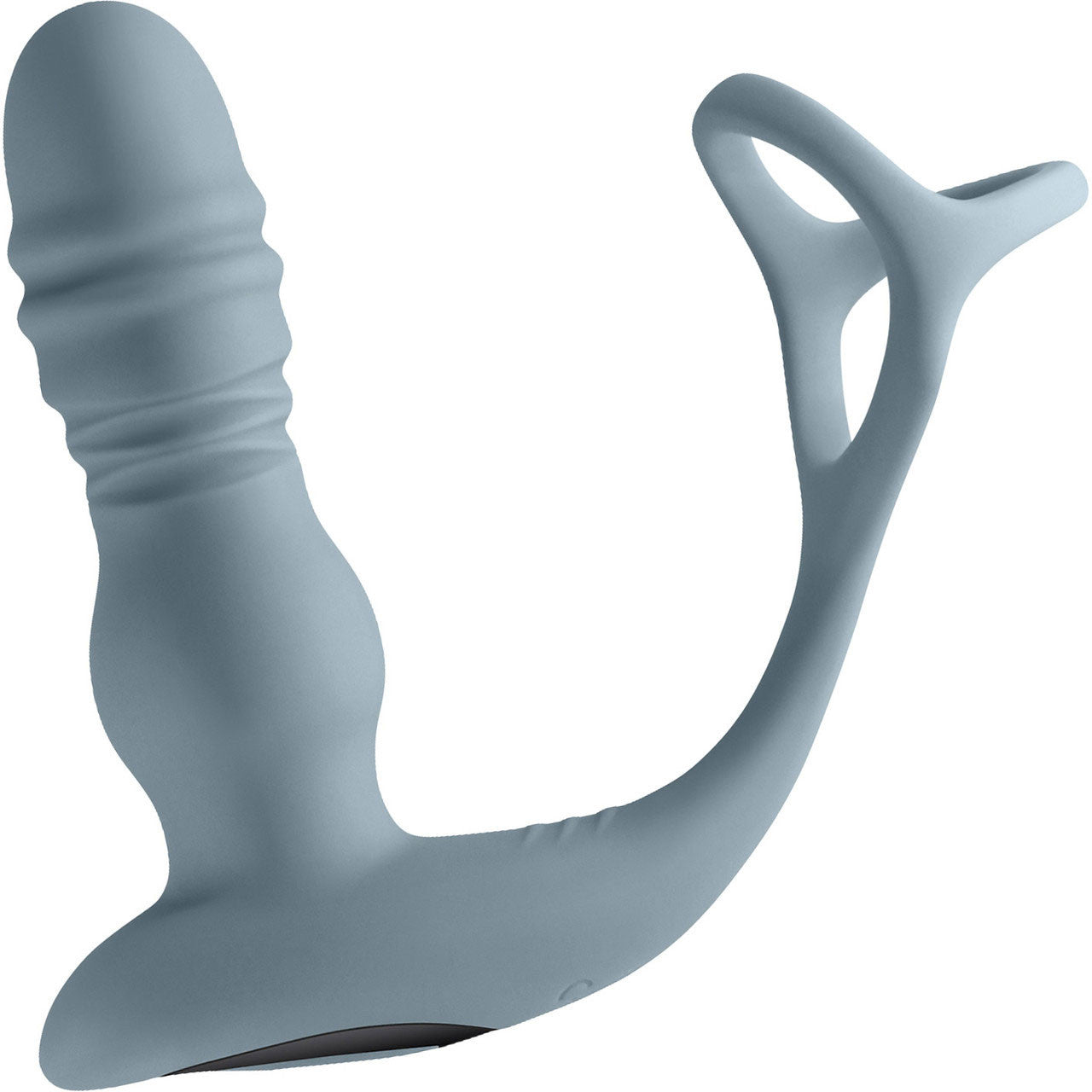 Renegade The Handyman Cock Ring & Thrusting Vibrating Prostate Massager With Remote - Gray