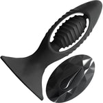 Renegade V2 Silicone Rechargeable Waterproof Vibrating Butt Plug With Remote - Black