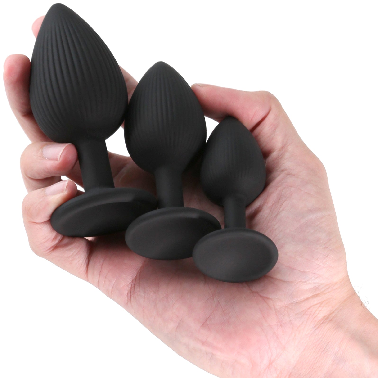 Renegade Triple Ace Silicone 3 Piece Anal Plug Set Renegade Triple Ace Silicone 3 Piece Anal Plug Set