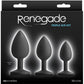 Renegade Triple Ace Silicone 3 Piece Anal Plug Set
