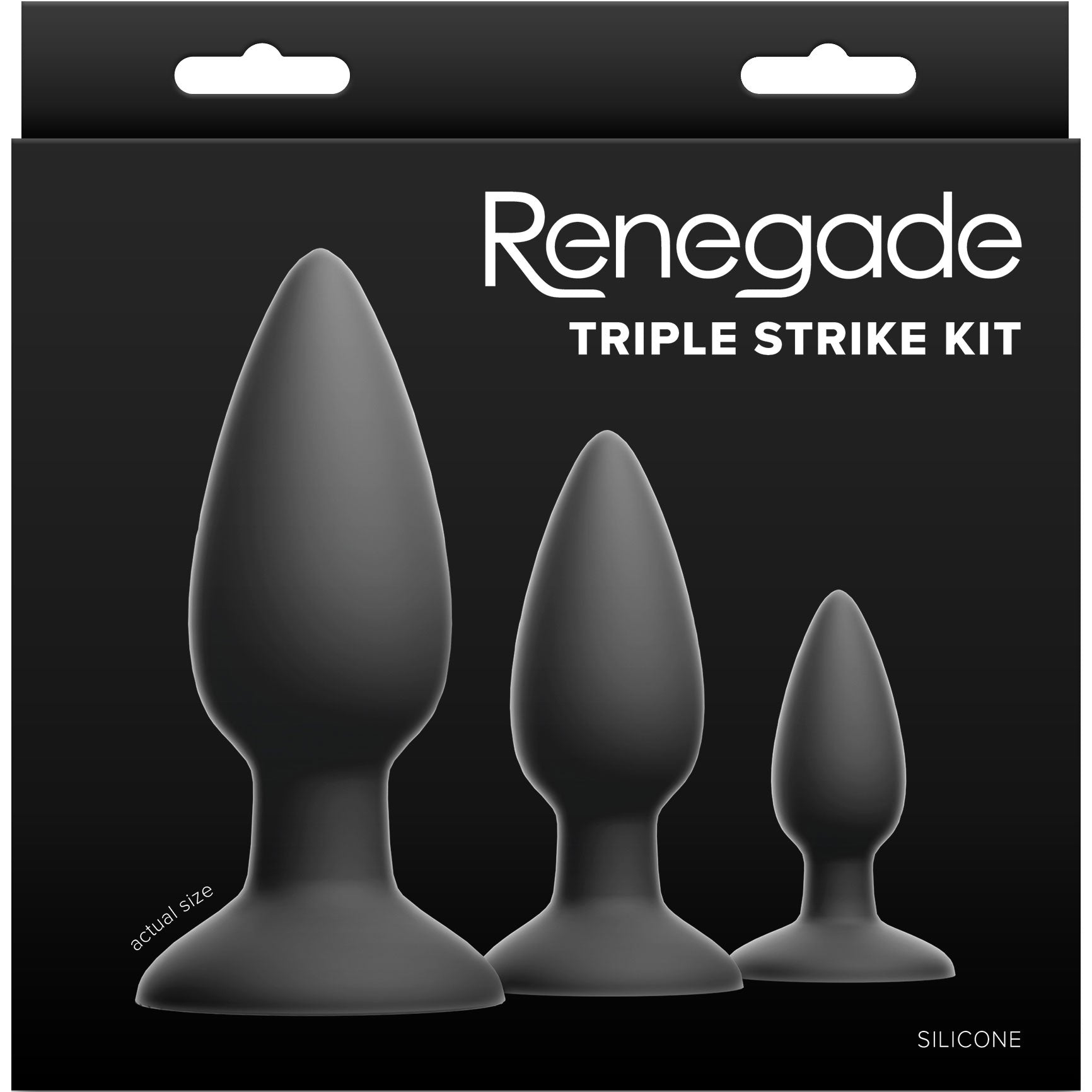 Renegade Triple Strike Silicone 3 Piece Anal Plug Kit