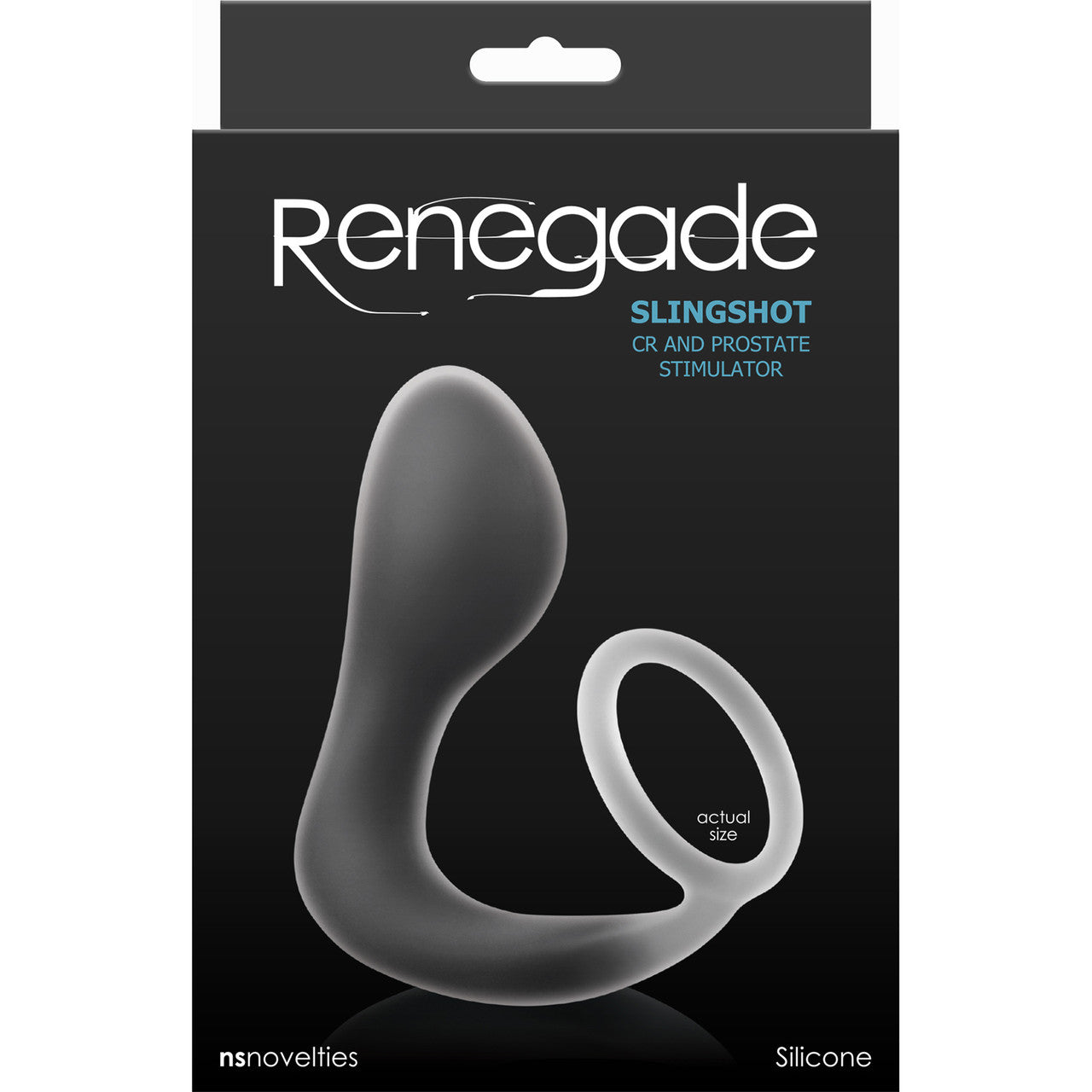 Renegade Slingshot Silicone Cock Ring & Prostate Massager - Black