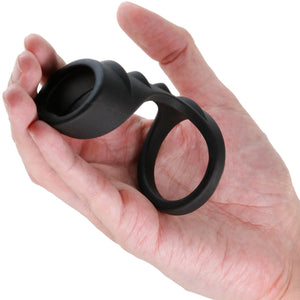 Renegade Bolster Penis Harness Silicone Cock Ring - Black