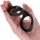 Renegade Boost Penis Harness Silicone Cock Ring - Black