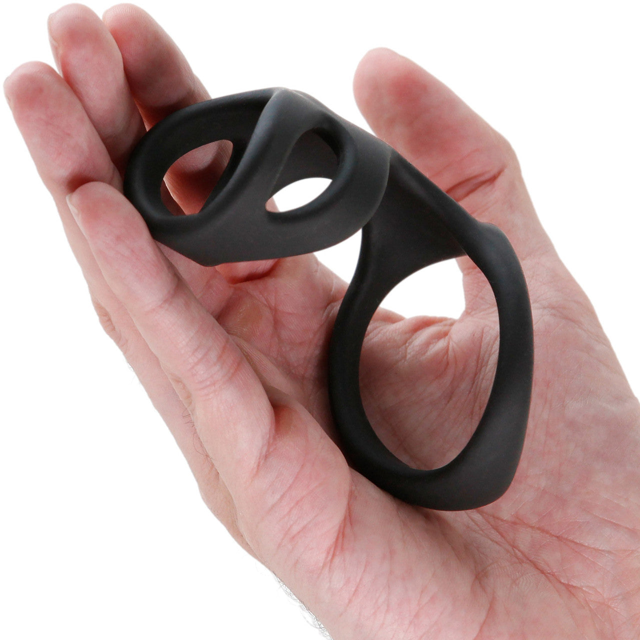 Renegade Boost Penis Harness Silicone Cock Ring - Black