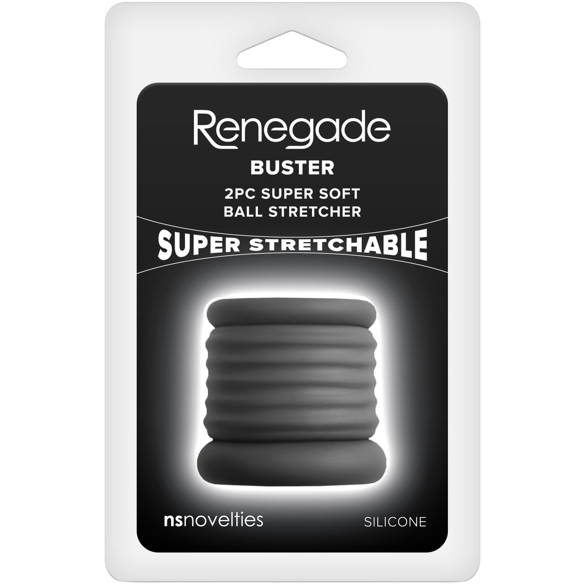 Renegade Buster Silicone Ball Stretcher (2 Piece) - Black