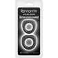 Renegade Alpha Rings Silicone 2 Piece Cock Ring Set - Black