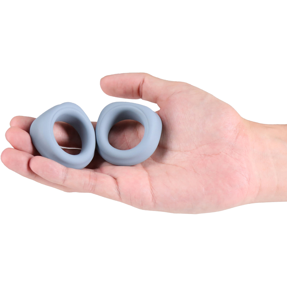Renegade Alpha Rings Silicone 2 Piece Cock Ring Set - Gray