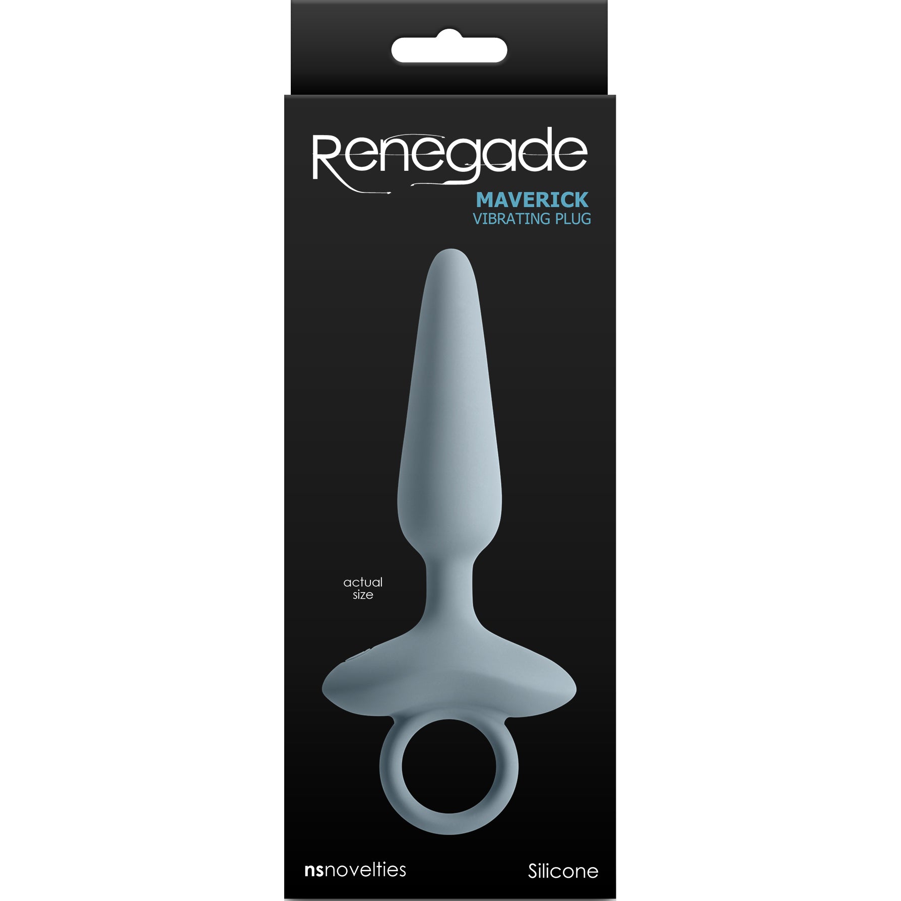 Renegade Maverick Vibrating Rechargeable Silicone Anal Plug - Gray