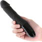 Renegade Electrica Realistic Rechargeable Waterproof Silicone Vibrating Dildo With Digital Screen - Black