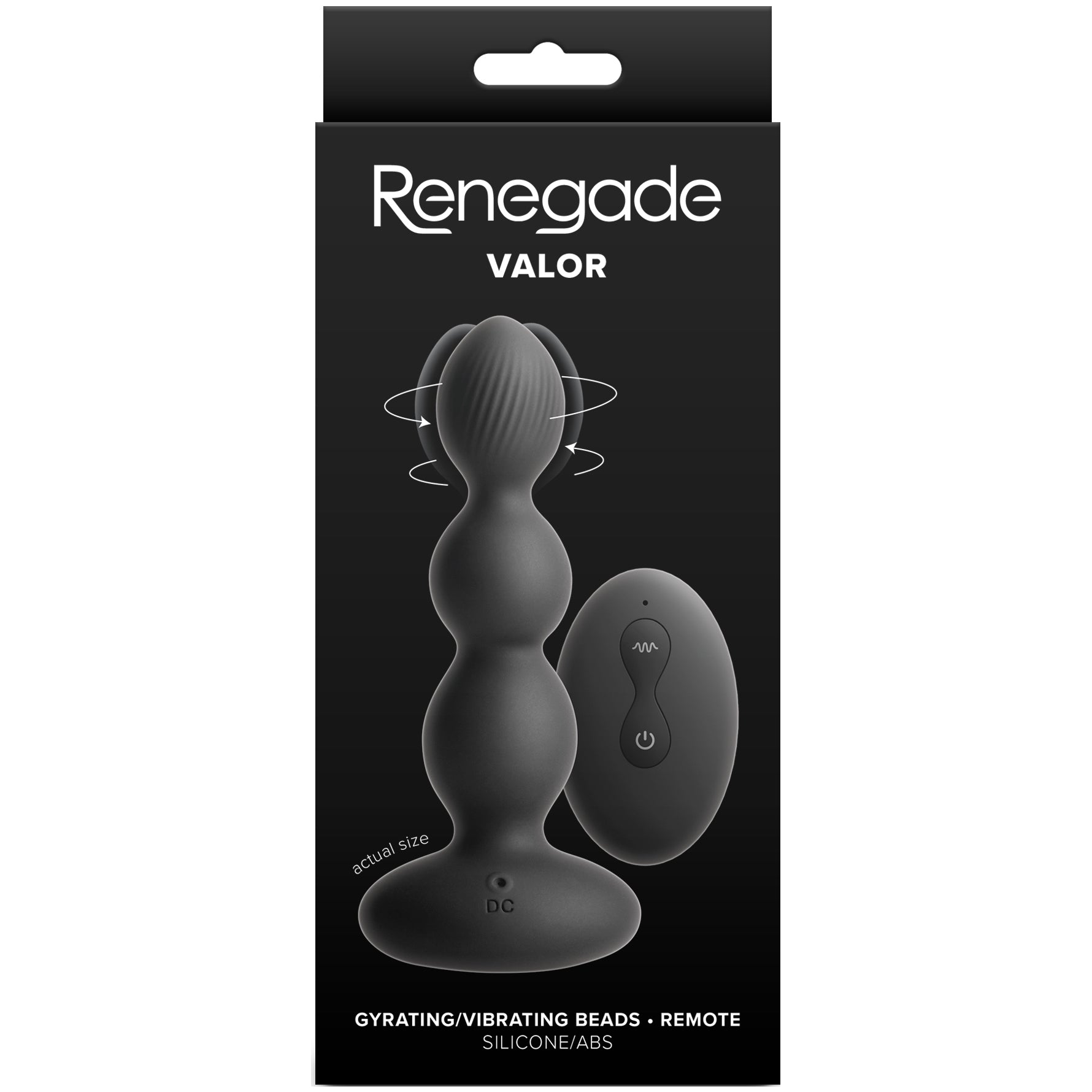 Renegade Valor Rechargeable Silicone Vibrating Beaded Anal Plug With Remote