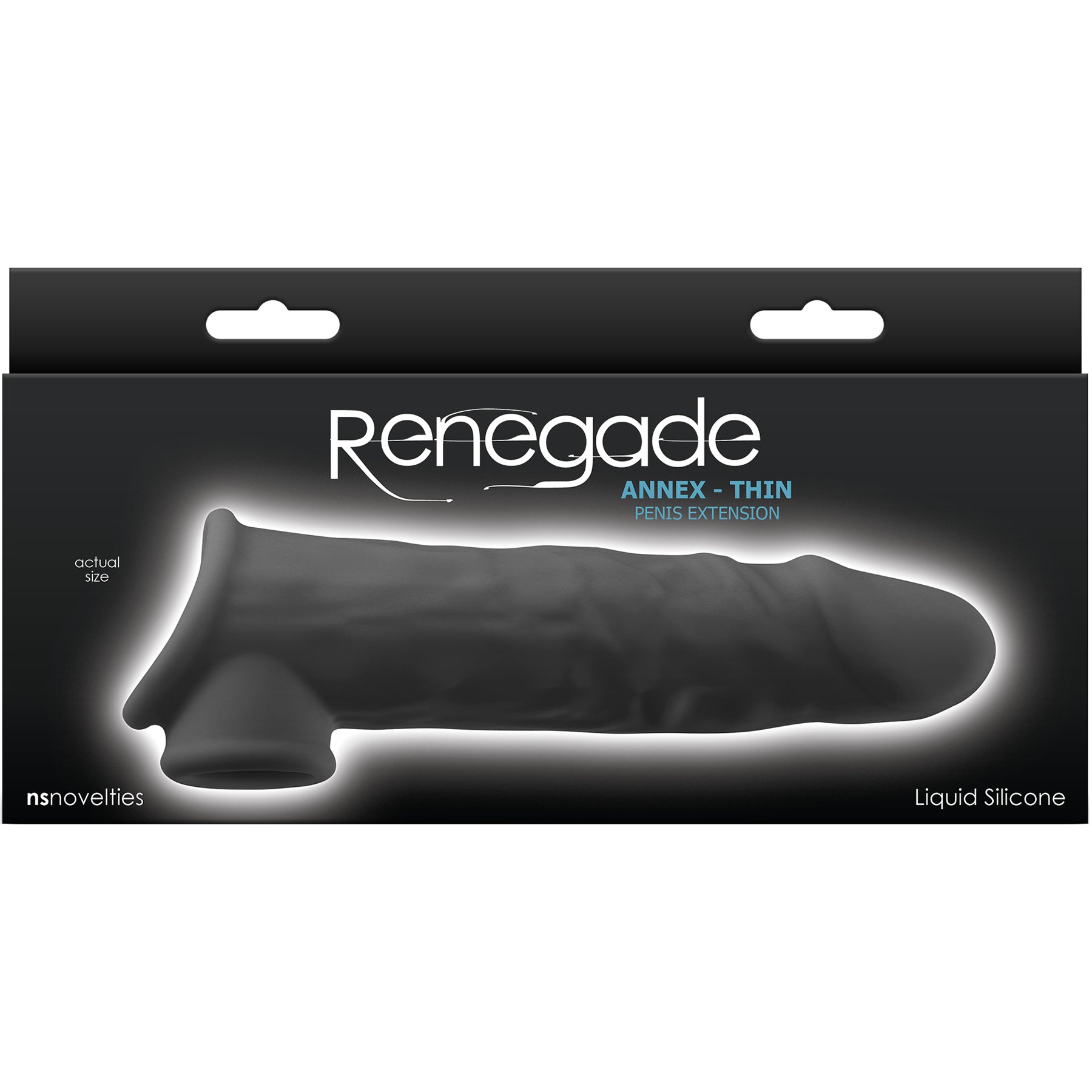 Renegade Annex Silicone Thin Penis Extension - Black