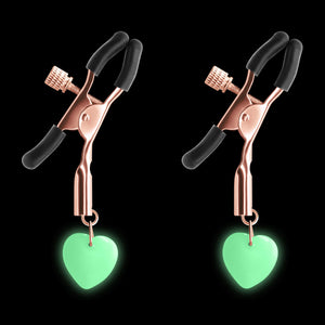 Bound Adjustable G3 Glow in the Dark Nipple Clamps by NS Novelties - Rose Gold