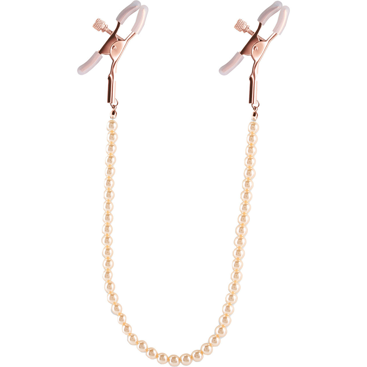 Bound Adjustable DC1 Pearl Chain Nipple Clamps by NS Novelties - Rose Gold