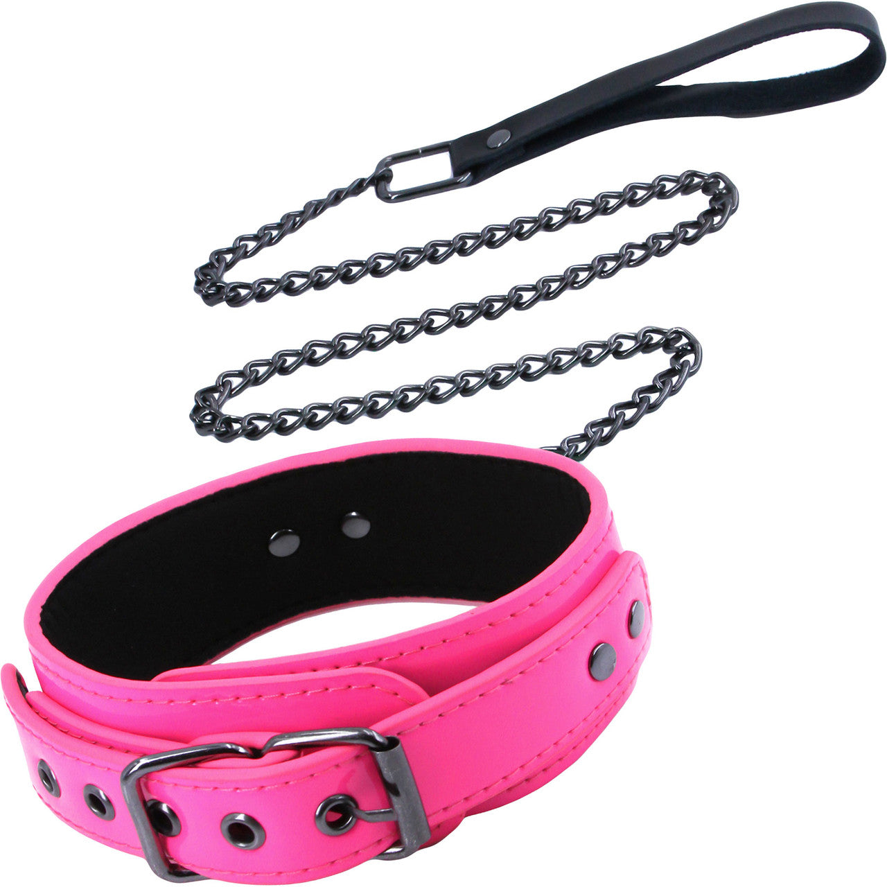 Electra Play Things Faux Leather Collar & Leash By NS Novelties - Pink