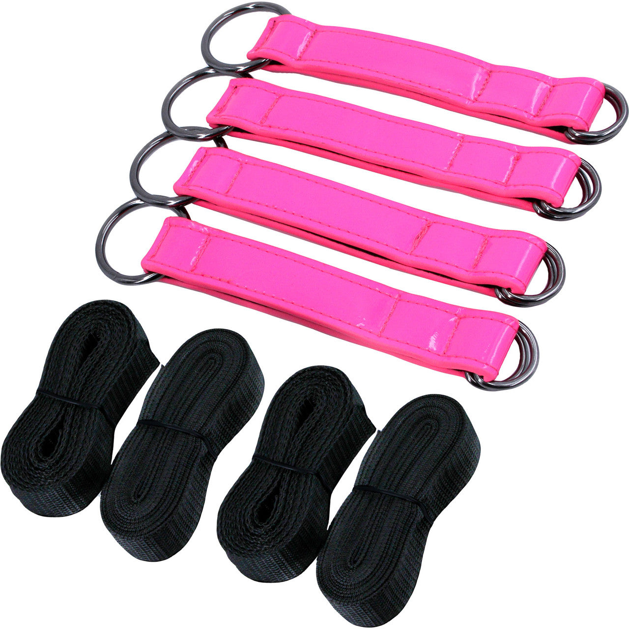 Electra Play Things Faux Leather Bed Restraint Straps By NS Novelties - Pink