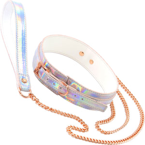 Cosmo Bondage Collar And Leash By NS Novelties - Rainbow