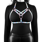 Cosmo Vamp Chest Harness Small / Medium - Rainbow