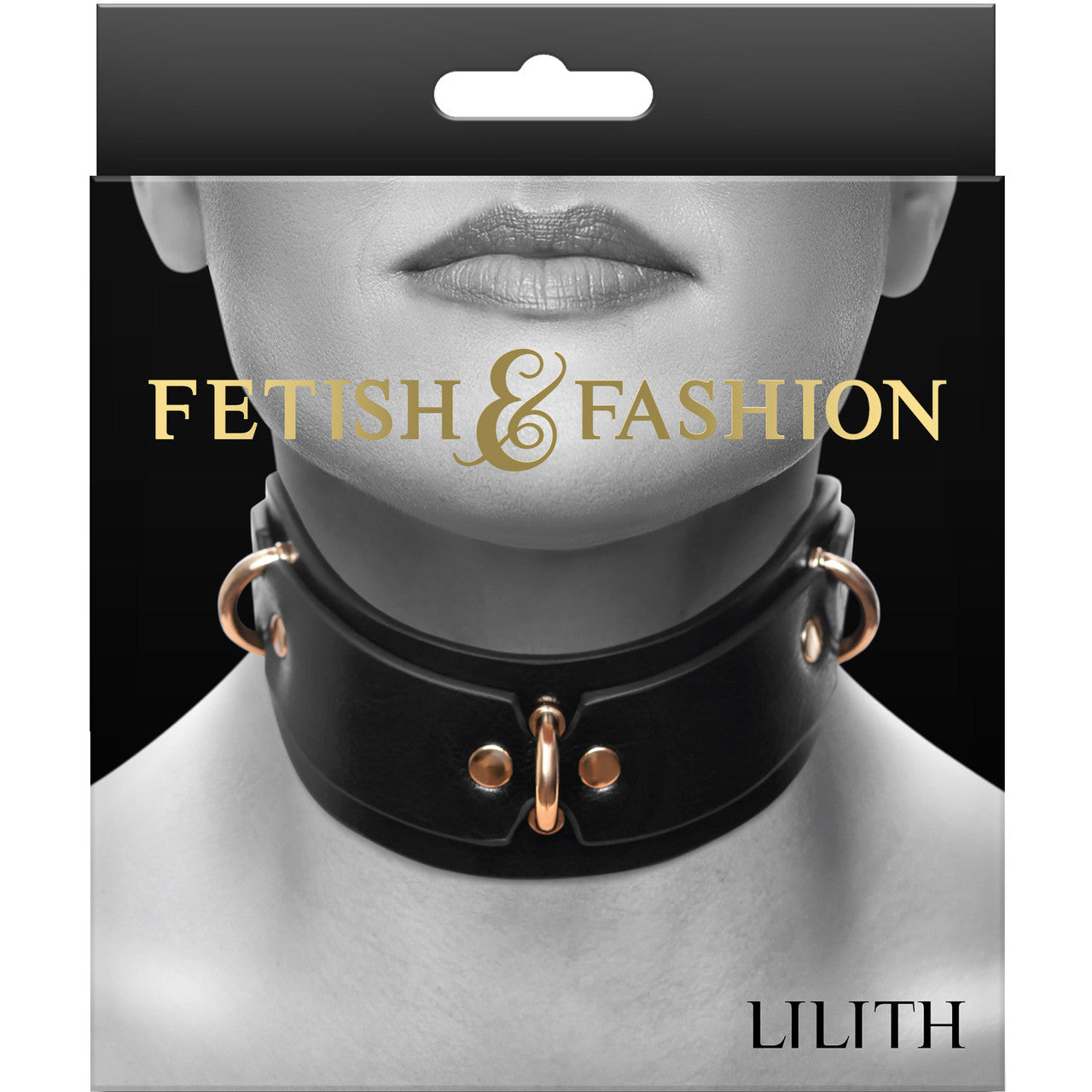 Fetish & Fashion Lilith Collar By NS Novelties - Black & Gold