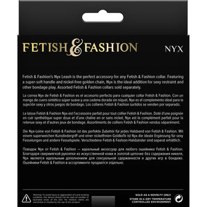 Fetish & Fashion NYX Leash By NS Novelties - Black & Gold