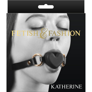 Fetish & Fashion Katherine Silicone Breathable Heart Gag By NS Novelties - Black