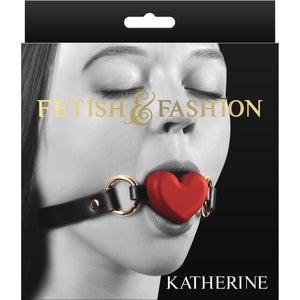 Fetish & Fashion Katherine Silicone Breathable Heart Gag By NS Novelties - Red