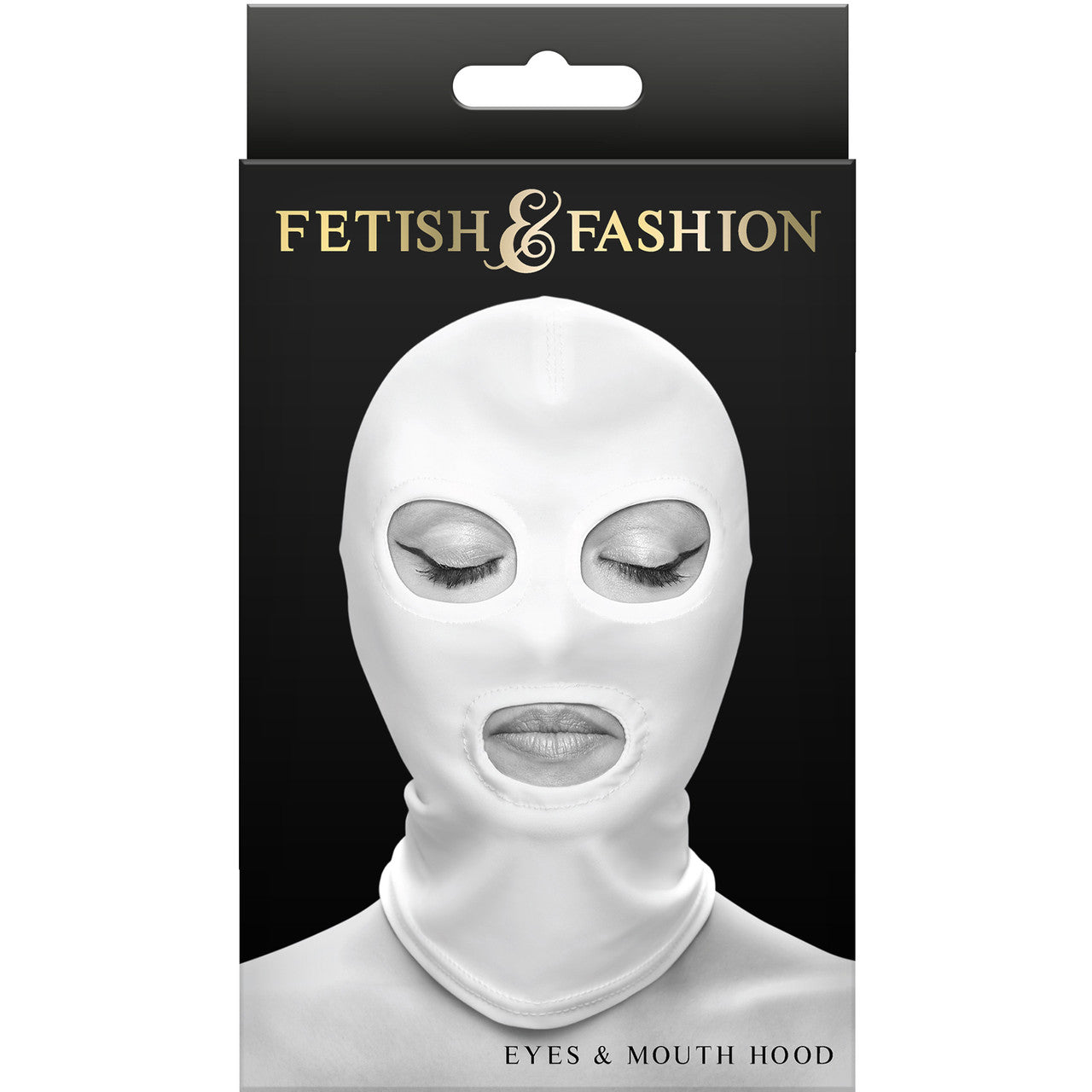 Fetish & Fashion Eyes & Mouth Hood By NS Novelties - White