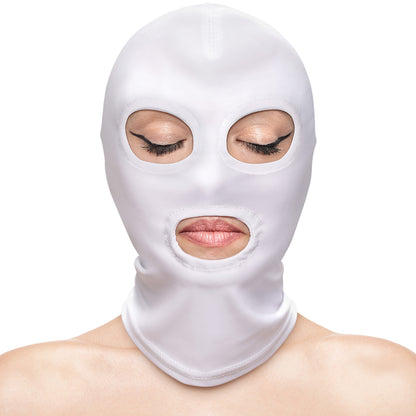 Fetish & Fashion Eyes & Mouth Hood By NS Novelties - White