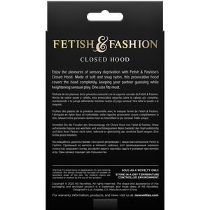 Fetish & Fashion Closed Hood By NS Novelties - White