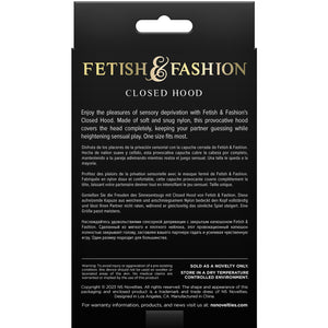 Fetish & Fashion Closed Hood By NS Novelties - Black