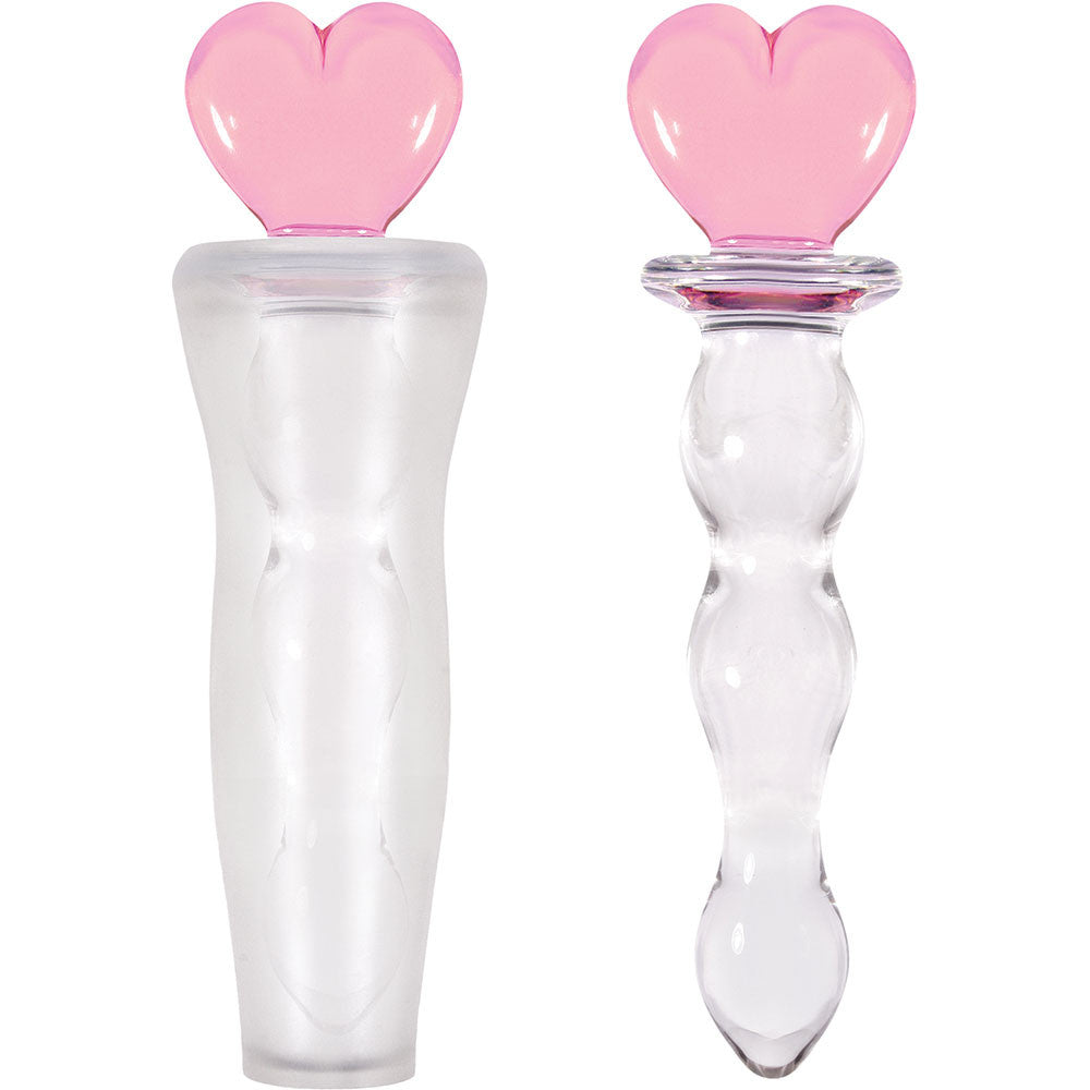 Crystal Heart of Glass Dildo - Pink