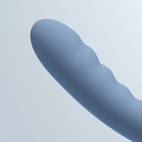 SVAKOM AVA NEO Waterproof Rechargeable Interactive Thrusting Silicone Vibrator - Blue Non-Pinching