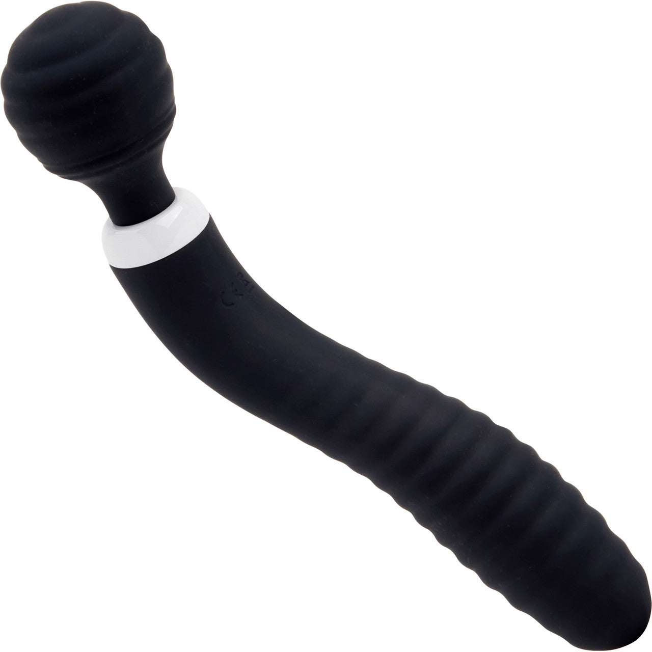 Nubii Lolly Wand Silicone Dual Ended Wand Style & G-Spot Vibrator By Nu Sensuelle - Black